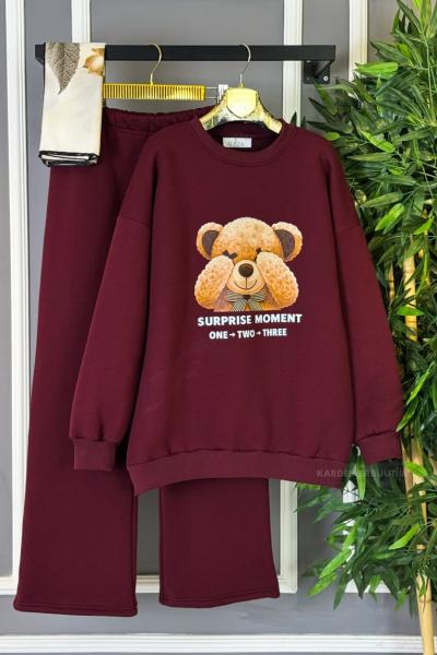 Ayıcık İkili Takım Bordo