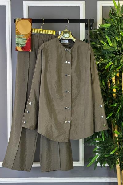 Boydan Çıtçıtlı İkili Takım Yeşil