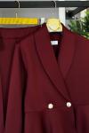 Ceketli İkili Takım Bordo