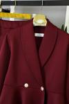 Ceketli İkili Takım Bordo