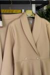 Ceketli İkili Takım Bej