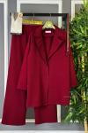 Ceketli İkili Takım Bordo