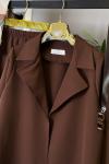 Ceketli İkili Takım Kahverengi