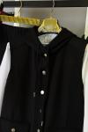 Çıtçıtlı Yelekli Takım Siyah