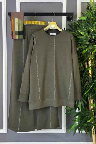 Çoban Dikişli İkili Takım  Yeşil