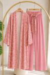 Elisa Kimono İkili Takım Pembe