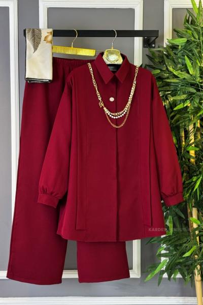 Eliz İkili Takım Bordo