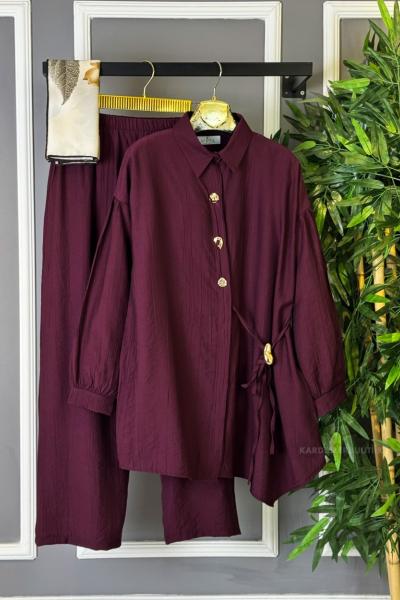 Elmas İkili Takım Bordo