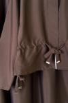Hakim Yaka Fermuarlı Etekli Takım Kahverengi