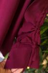 Kolu Büzgülü İkili Takım Bordo