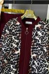 Leopar Cepli İkili Takım Bordo