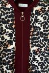 Leopar Cepli İkili Takım Bordo