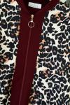 Leopar Cepli İkili Takım Bordo