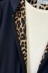 Leopar Trençkot  Lacivert