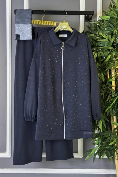 Önü Pullu İkili Takım Antrasit