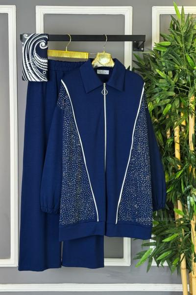 Pullu İkili Takım Lacivert