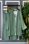 Taşlı Kimono İkili Takım Mint Yeşili
