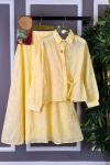 Yandan Bağlamalı Etekli Takım Sarı