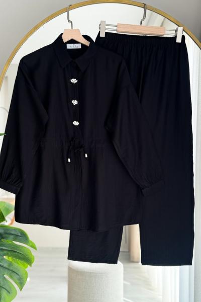 Zümrüt İkili Takım Siyah