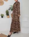 Leopar Desenli Elbise Leopar