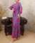 Palmiye Desen Elbise  Pembe