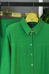Boydan Düğmeli İkili Takım Yeşil